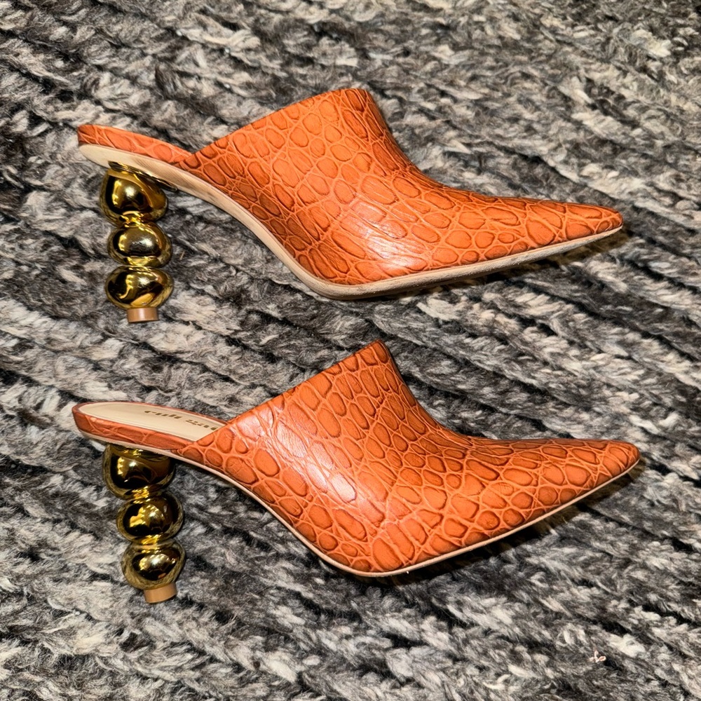 CULT GAIA Penolope Brown Leather Mule